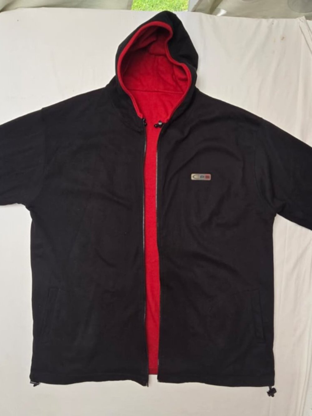 CPE Red & Black Hooded Jacket – Full Zip – Size Unknown